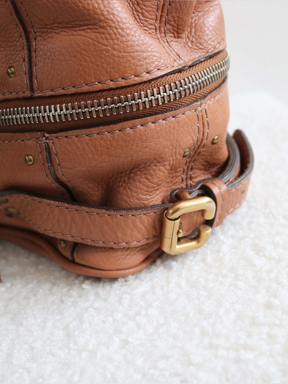 Chloe Paddington Tote Bag Light Brown Leather - Picture 6 of 15